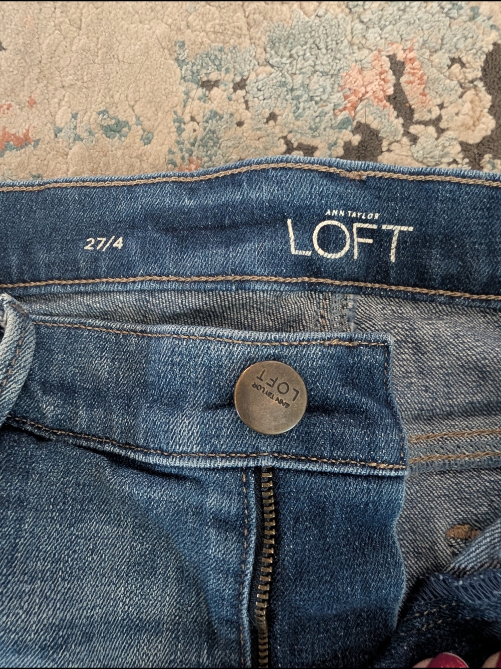 Ann Taylor LOFT Mid Wash Denim Jeans - Blue